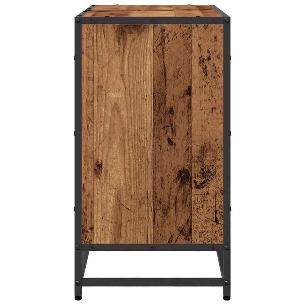 Badkamer wastafelkast Oud Hout 65 x 33 x 60 cm Bewerkt hout is nu te koop bij PeponiXL, paradijselijk wonen!