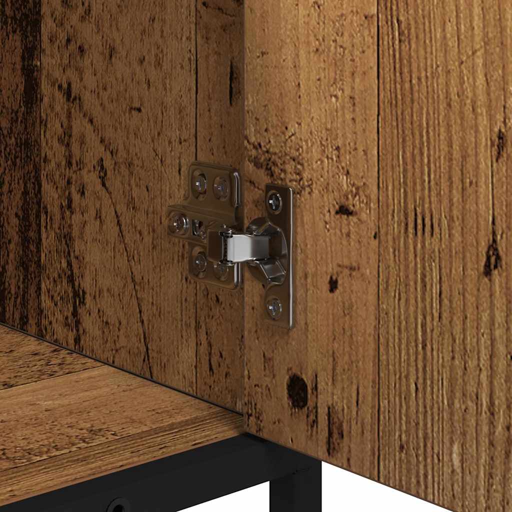 Badkamerkast met opslag Oud Hout 90 x 33 x 60 cm Bewerkt hout is nu te koop bij PeponiXL, paradijselijk wonen!