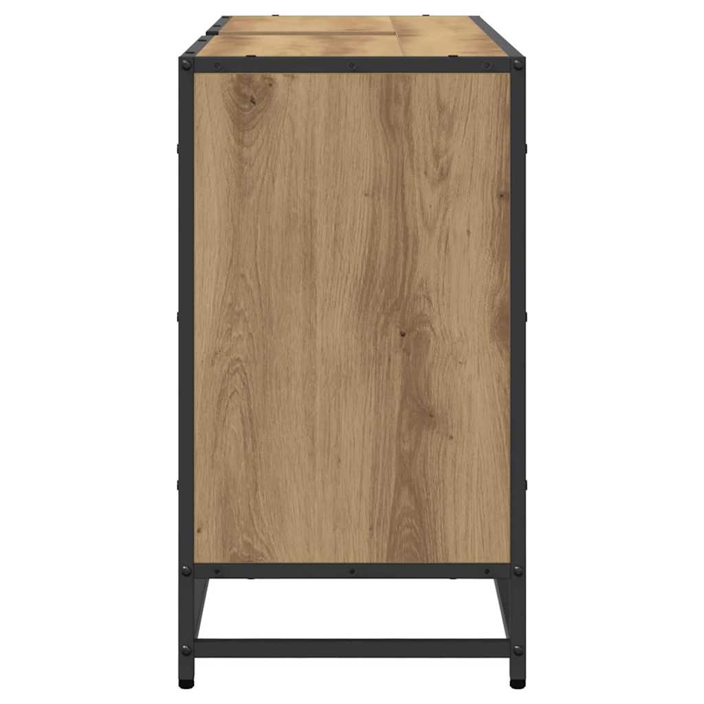 Badkamerkast Artisan Eiken 90 x 33 x 60 cm Bewerkt hout is nu te koop bij PeponiXL, paradijselijk wonen!