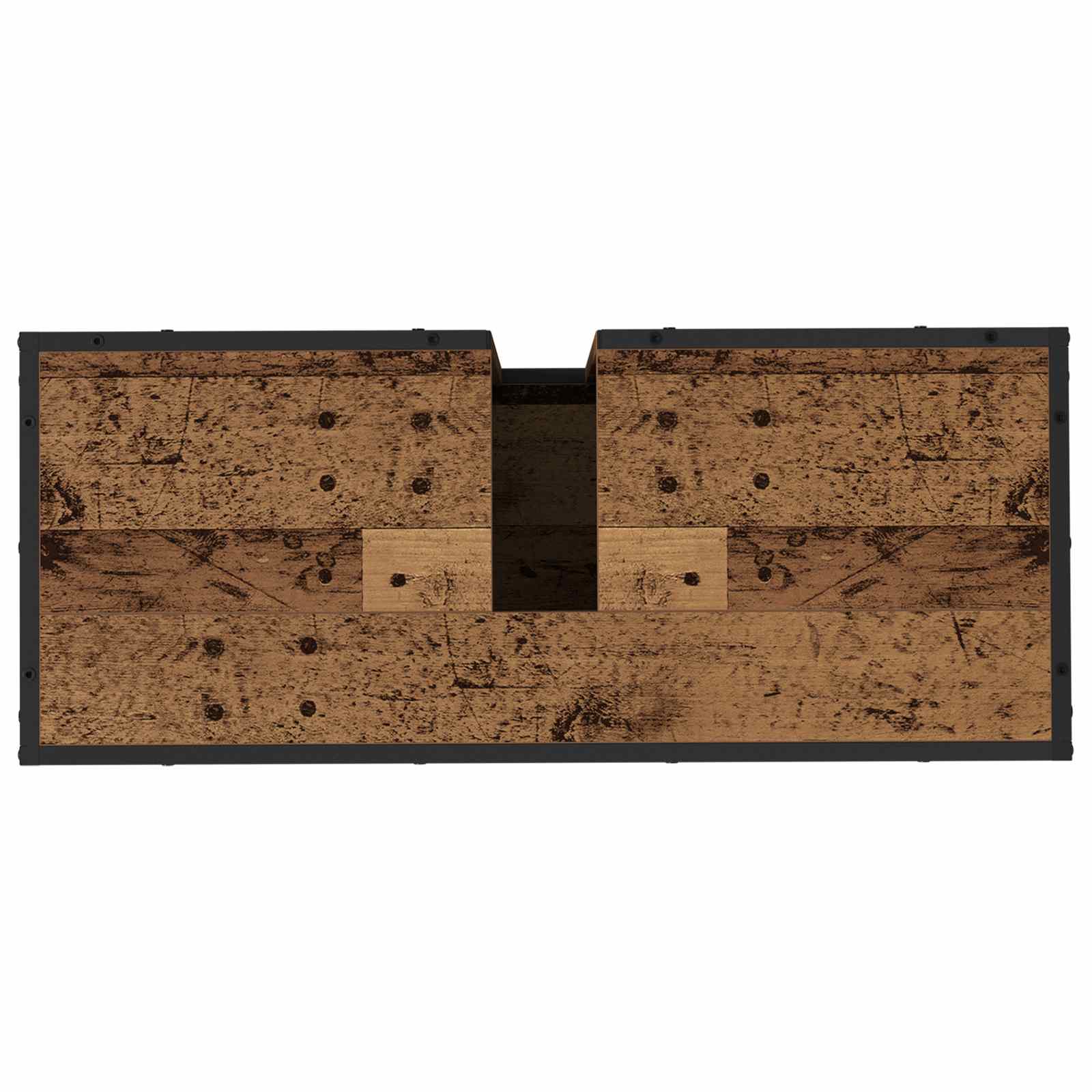 Badkamerkast met plank Oud Hout 80 x 33 x 60 cm Bewerkt hout is nu te koop bij PeponiXL, paradijselijk wonen!