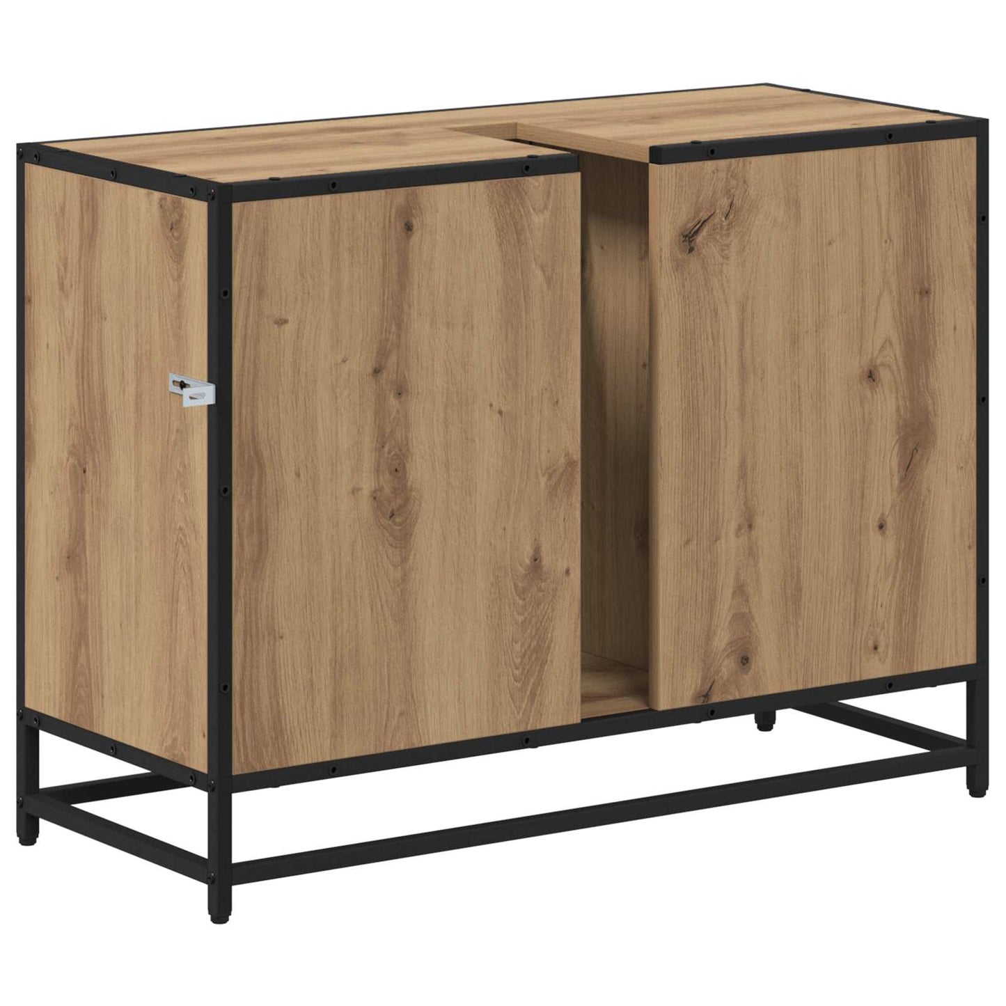 Badkamerkast Artisan Eiken 80 x 33 x 60 cm Bewerkt hout is nu te koop bij PeponiXL, paradijselijk wonen!