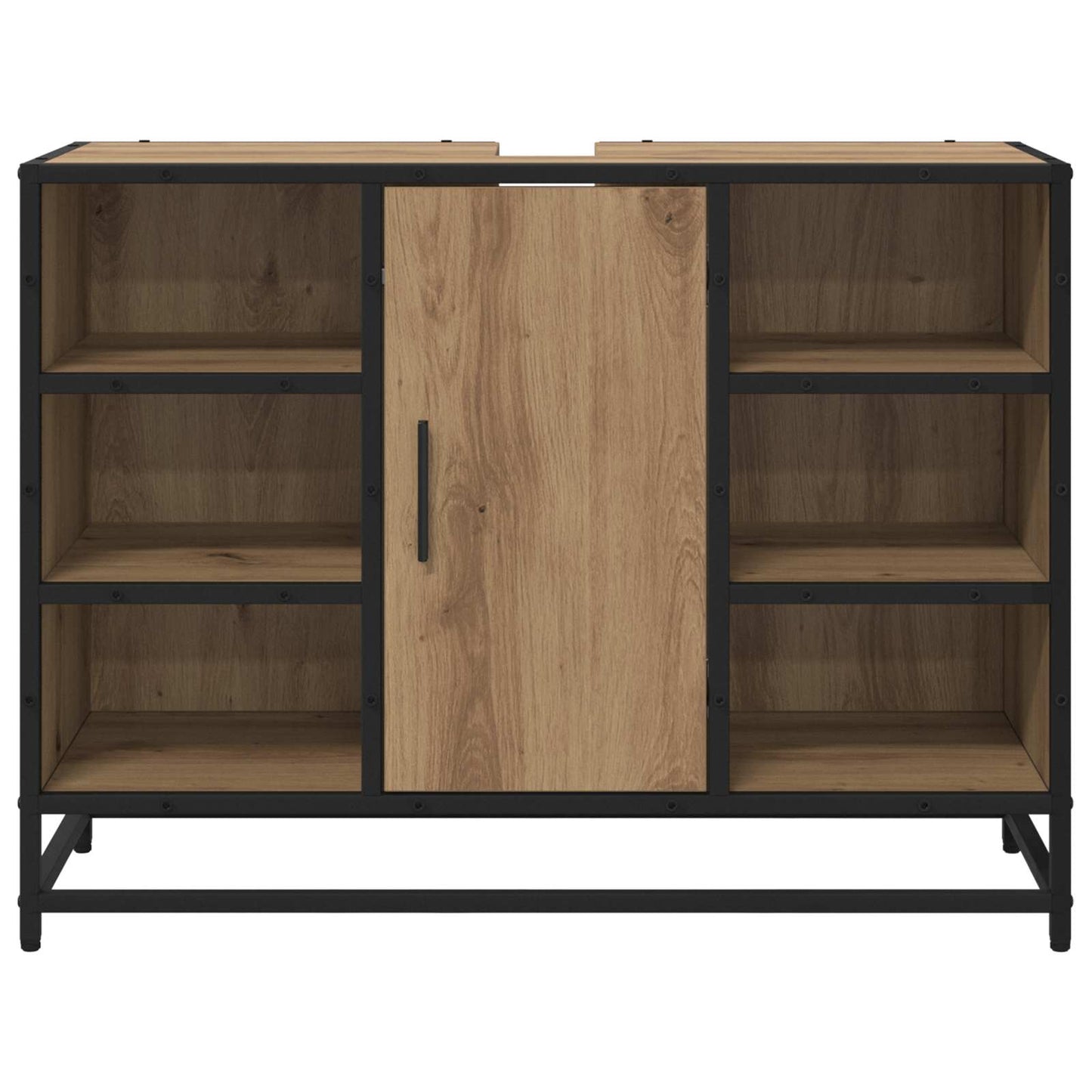 Badkamerkast Artisan Eiken 80 x 33 x 60 cm Bewerkt hout is nu te koop bij PeponiXL, paradijselijk wonen!