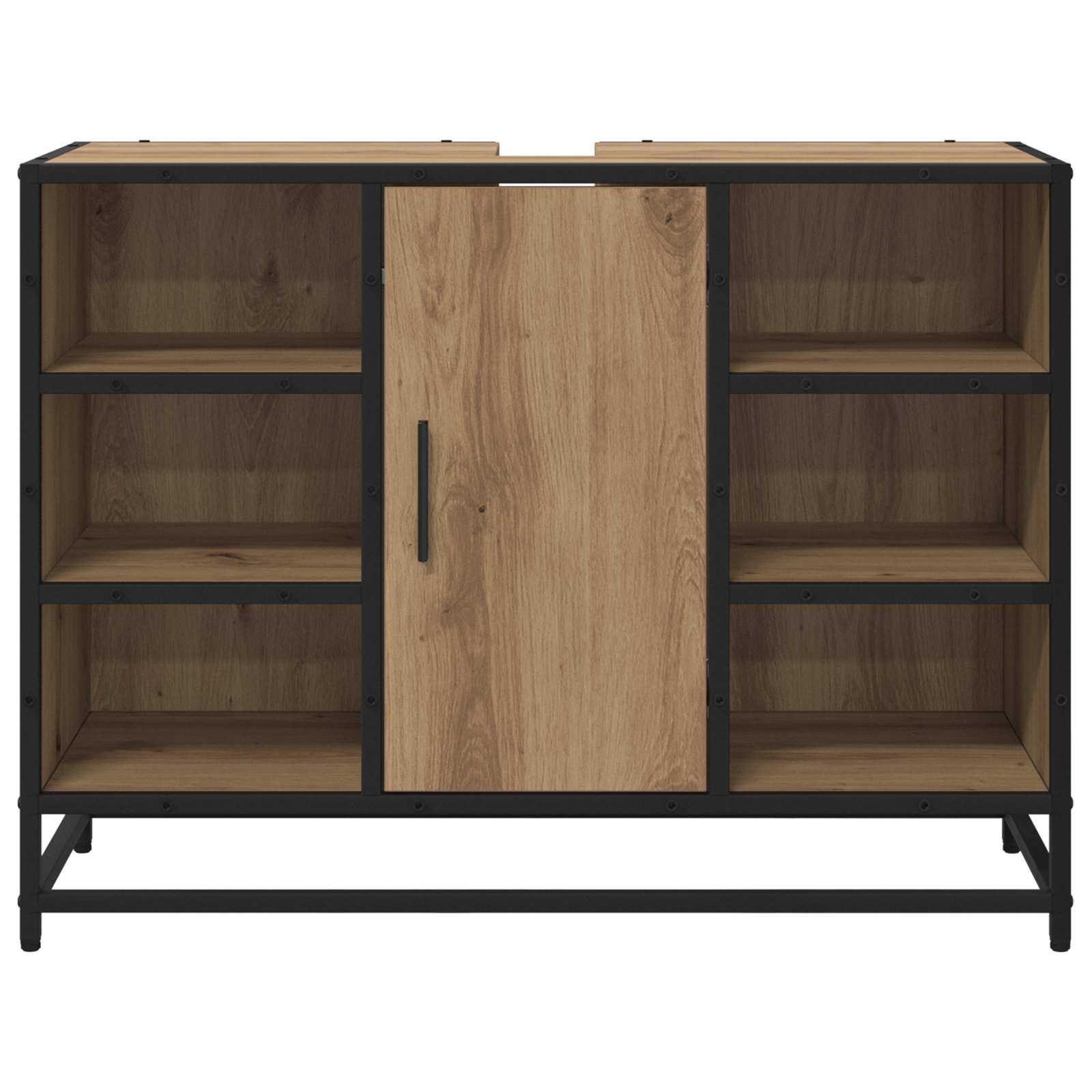 Badkamerkast Artisan Eiken 80 x 33 x 60 cm Bewerkt hout is nu te koop bij PeponiXL, paradijselijk wonen!