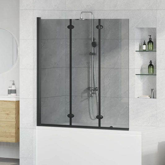 Douche Omhulsel Zwart 130 x 138 cm ESG-glas en aluminium is nu te koop bij PeponiXL, paradijselijk wonen!