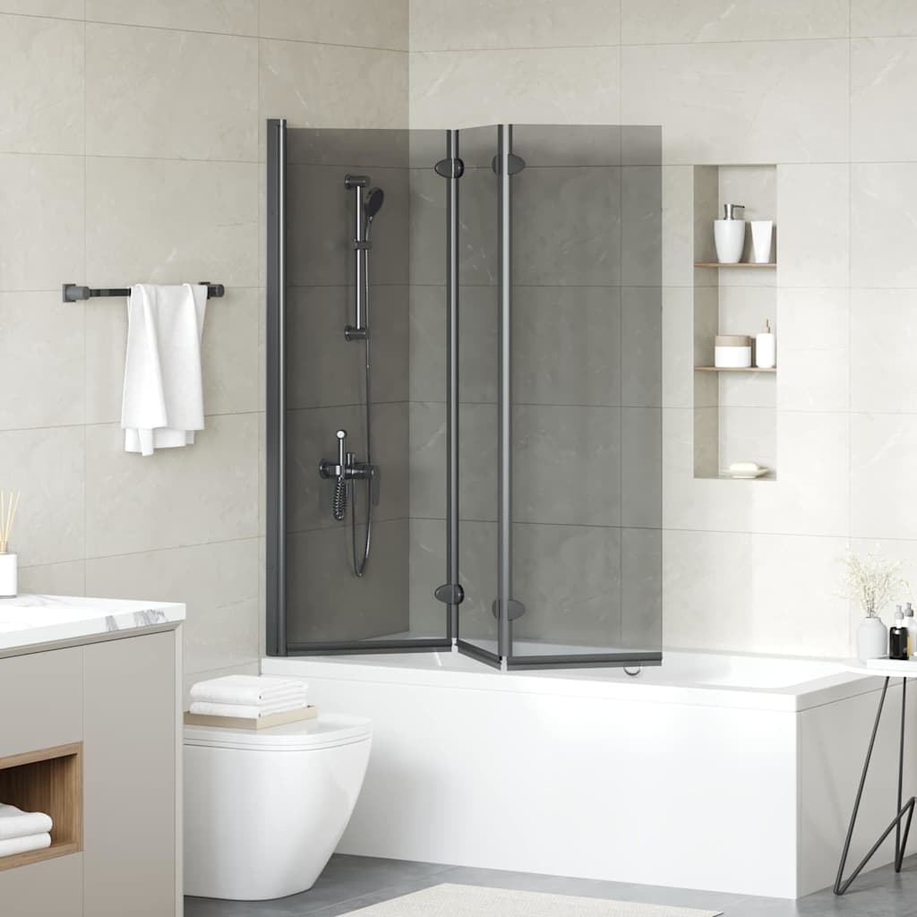 Douche Omhulsel Zwart 130 x 138 cm ESG-glas en aluminium is nu te koop bij PeponiXL, paradijselijk wonen!