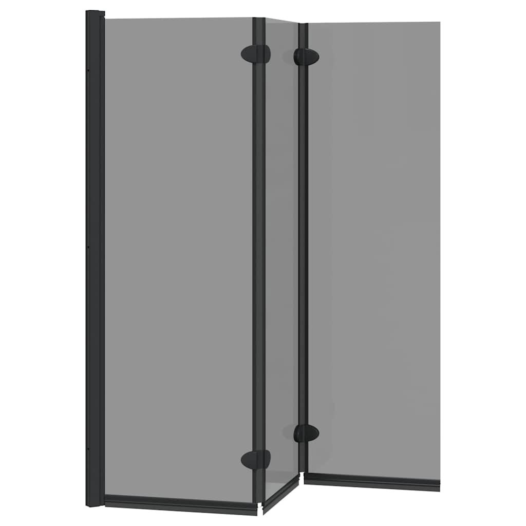 Douche Omhulsel Zwart 130 x 138 cm ESG-glas en aluminium is nu te koop bij PeponiXL, paradijselijk wonen!