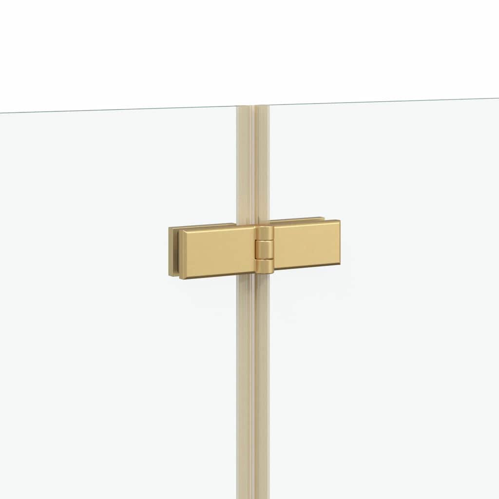 Douche Omhulsel Goud 120 x 140 cm ESG-glas en aluminium is nu te koop bij PeponiXL, paradijselijk wonen!