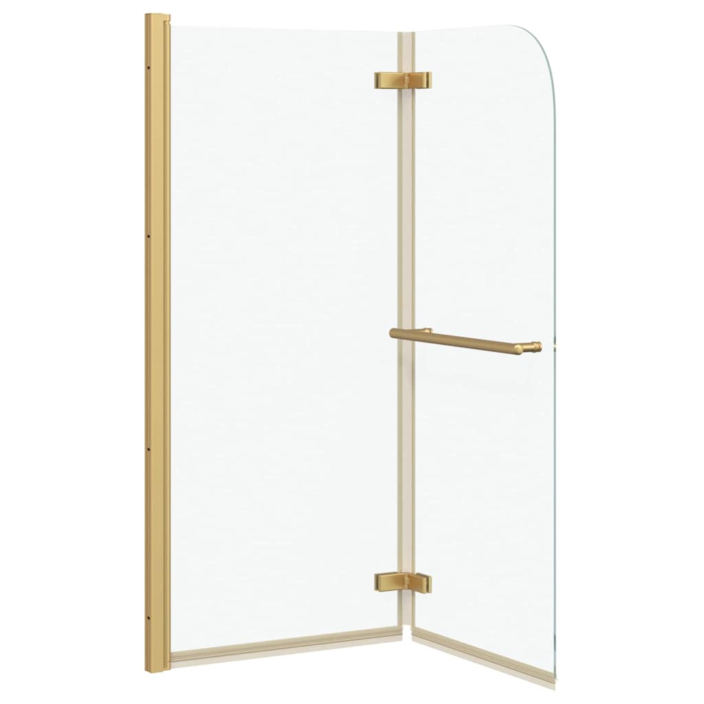 Douche Omhulsel Goud 120 x 140 cm ESG-glas en aluminium is nu te koop bij PeponiXL, paradijselijk wonen!