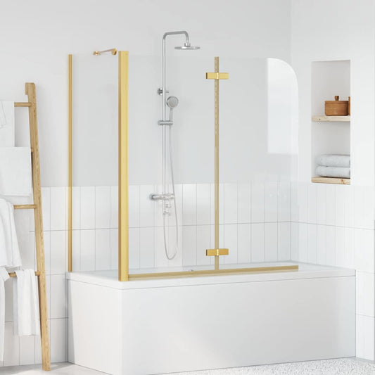 Douche Omhulsel Goud 120 x 68 x 130 cm ESG-glas en aluminium is nu te koop bij PeponiXL, paradijselijk wonen!