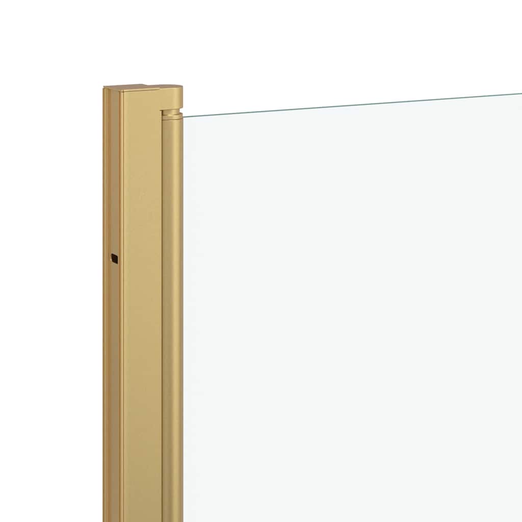 Douche Omhulsel Goud 130 x 138 cm ESG-glas en aluminium is nu te koop bij PeponiXL, paradijselijk wonen!