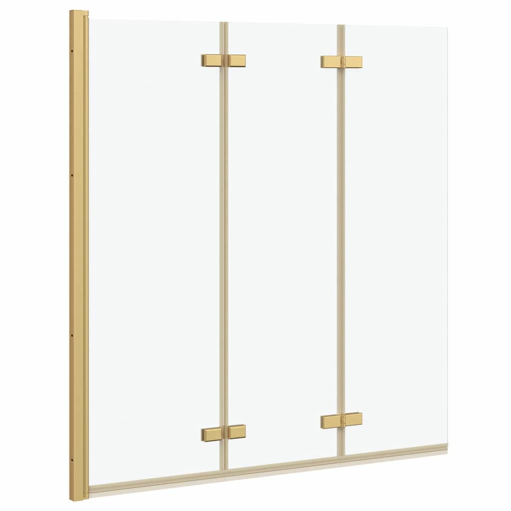 Douche Omhulsel Goud 130 x 138 cm ESG-glas en aluminium is nu te koop bij PeponiXL, paradijselijk wonen!