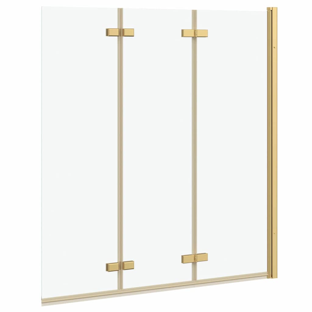 Douche Omhulsel Goud 130 x 138 cm ESG-glas en aluminium is nu te koop bij PeponiXL, paradijselijk wonen!