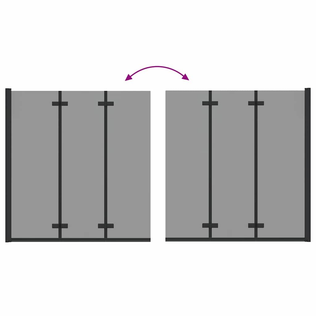 Douche Omhulsel Zwart 130 x 138 cm ESG-glas en aluminium is nu te koop bij PeponiXL, paradijselijk wonen!