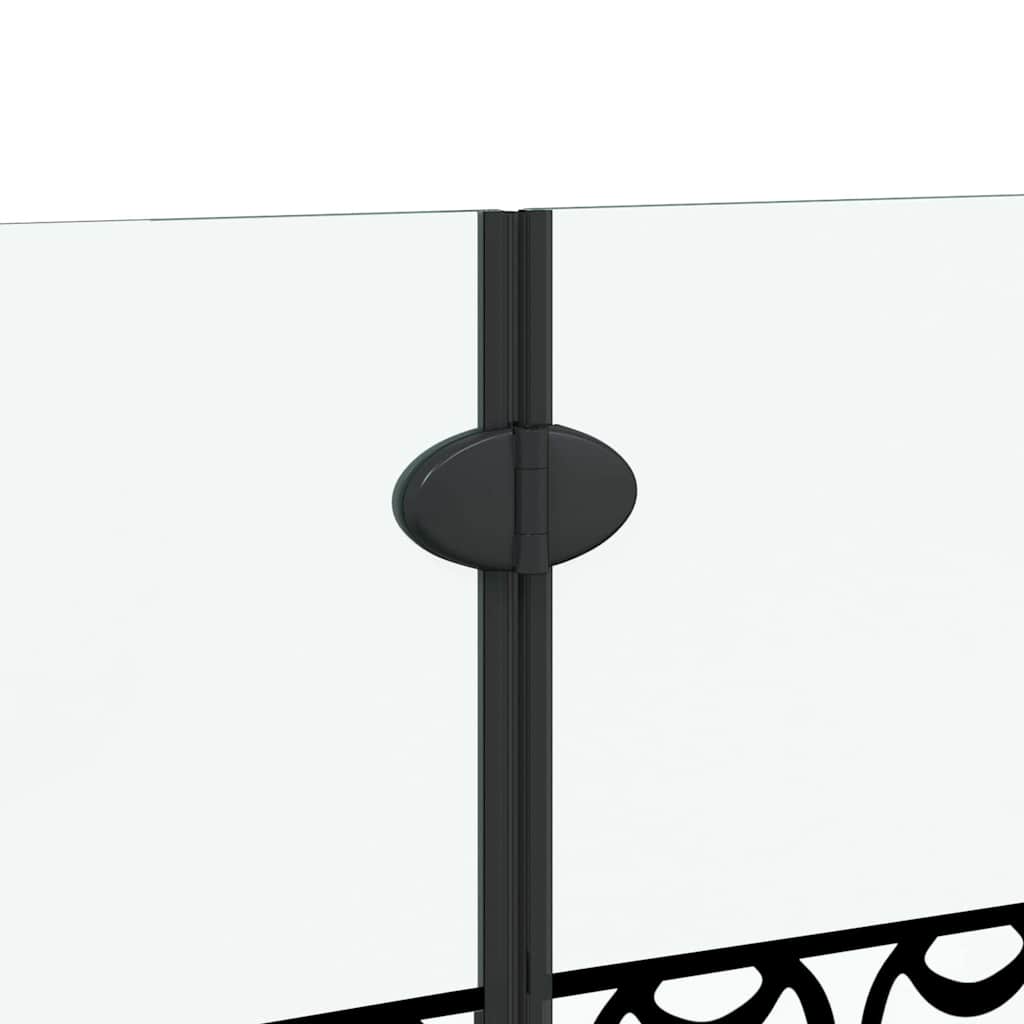 Douche Omhulsel Zwart en transparant 130 x 130 cm gehard glas is nu te koop bij PeponiXL, paradijselijk wonen!