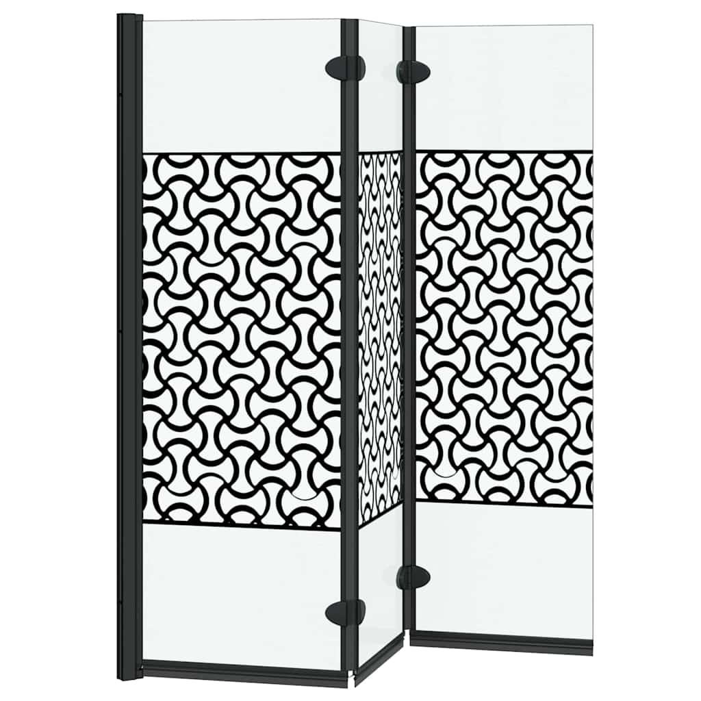 Douche Omhulsel Zwart en transparant 130 x 130 cm gehard glas is nu te koop bij PeponiXL, paradijselijk wonen!