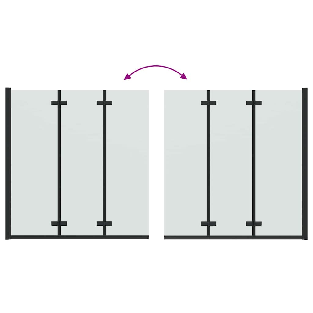 Douche Omhulsel Zwart 130 x 138 cm ESG-glas en aluminium is nu te koop bij PeponiXL, paradijselijk wonen!