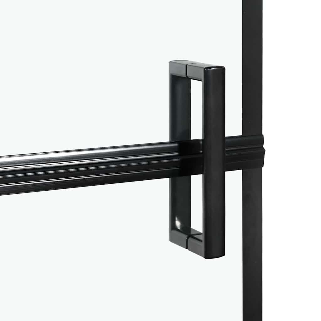 Bad Douchescreen Zwart en transparant 116 x 68 x 128 cm is nu te koop bij PeponiXL, paradijselijk wonen!