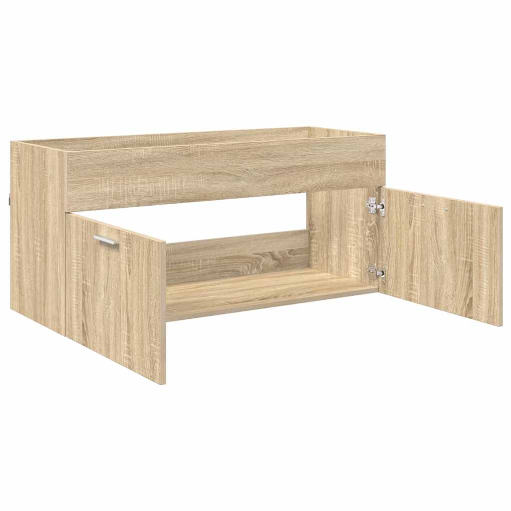 Wastafelkast met opslag met de deur Sonoma Eiken Bewerkt hout is nu te koop bij PeponiXL, paradijselijk wonen!