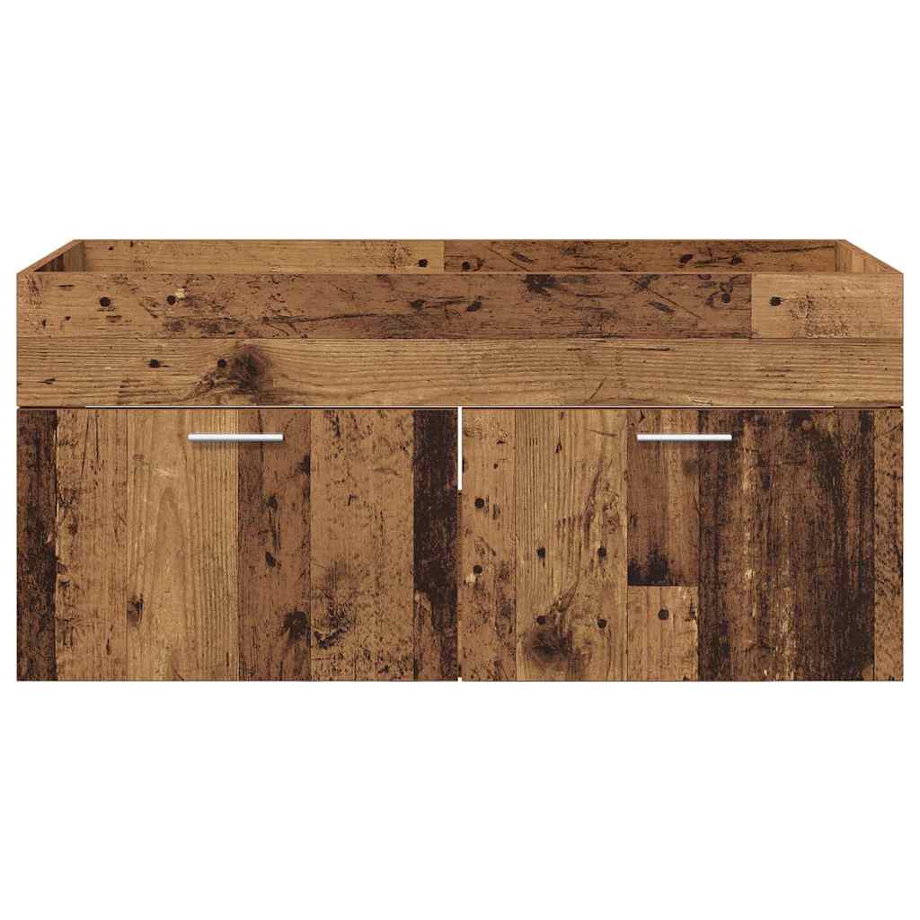 Wastafelkast met opslag met de deur Oudhout Bewerkt hout is nu te koop bij PeponiXL, paradijselijk wonen!