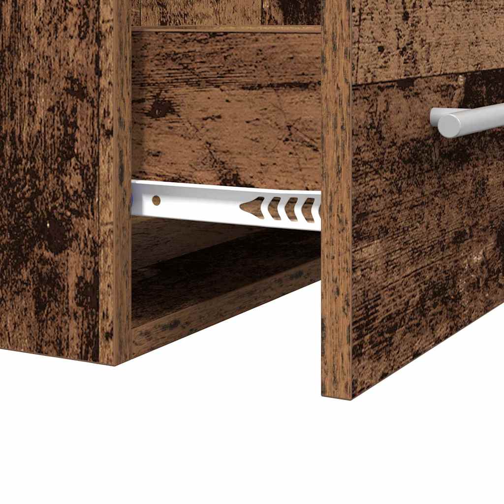 Wastafelkast met lade Oud Hout 38,5 x 41 x 48 cm Bewerkt hout is nu te koop bij PeponiXL, paradijselijk wonen!