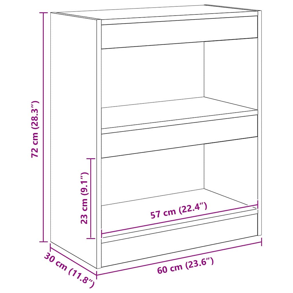 Boekenkast Artisan Eiken 60 x 30 x 72 cm Bewerkt hout is nu te koop bij PeponiXL, paradijselijk wonen!