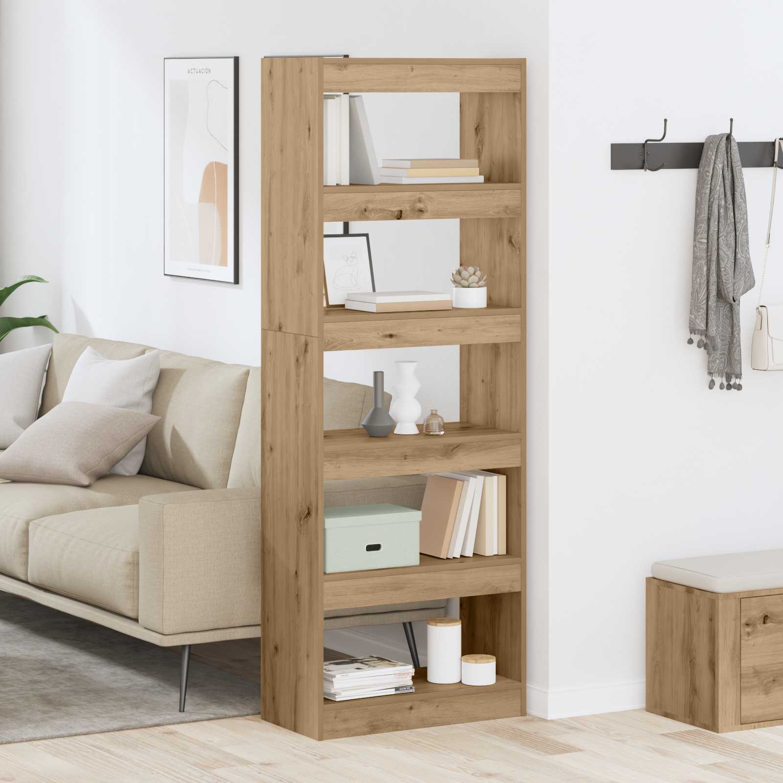 Boekenkast 5-laags 60 x 30 x 166 cm Bewerkt hout is nu te koop bij PeponiXL, paradijselijk wonen!
