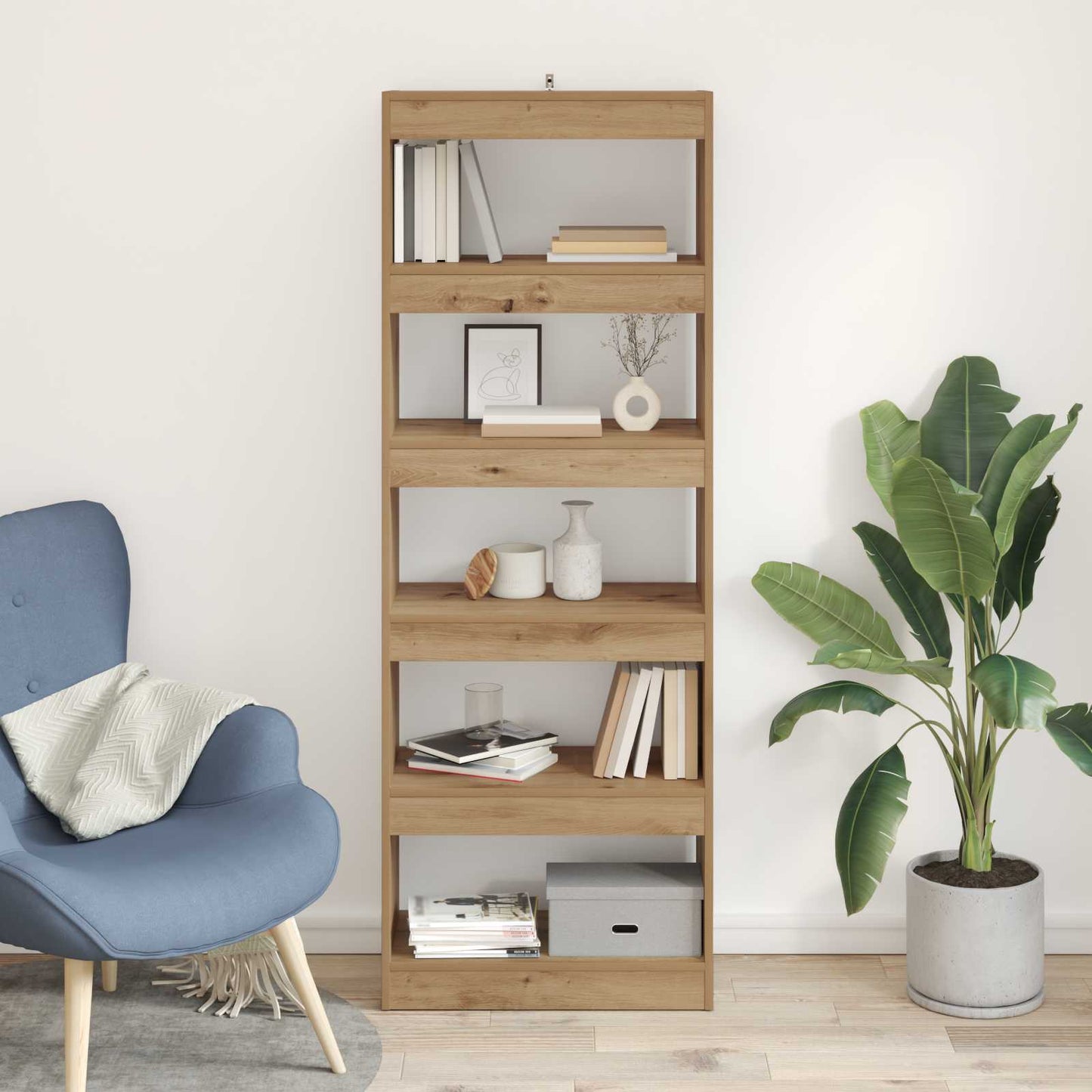 Boekenkast 5-laags 60 x 30 x 166 cm Bewerkt hout is nu te koop bij PeponiXL, paradijselijk wonen!