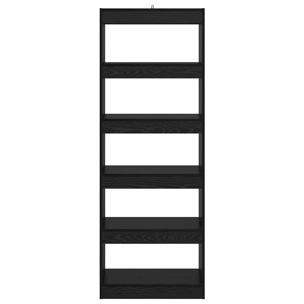 Boekenkast Zwart eiken 60 x 30 x 166 cm Bewerkt hout is nu te koop bij PeponiXL, paradijselijk wonen!