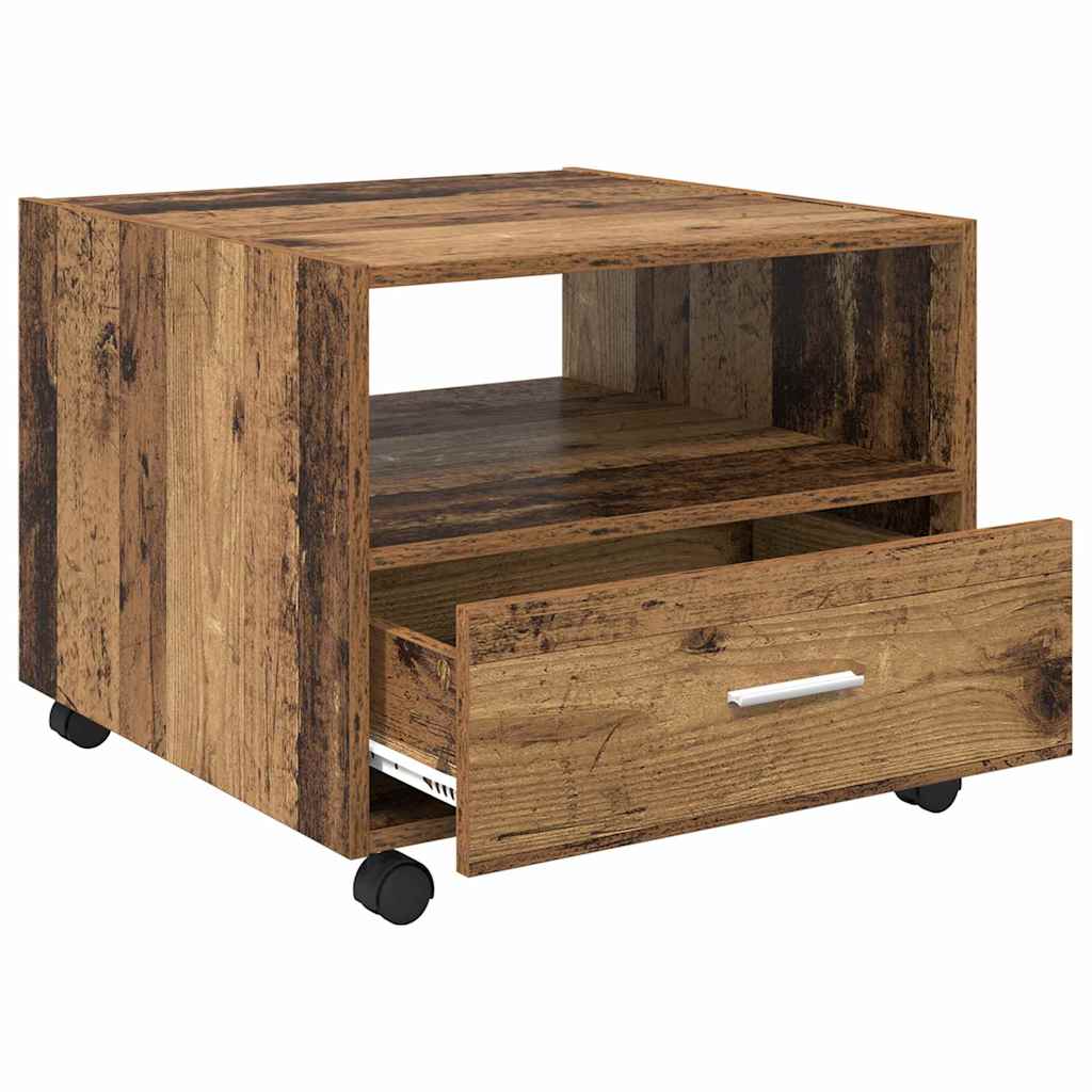 Salontafel met lade Oud Hout 55 x 55 x 45cm Bewerkt hout is nu te koop bij PeponiXL, paradijselijk wonen!