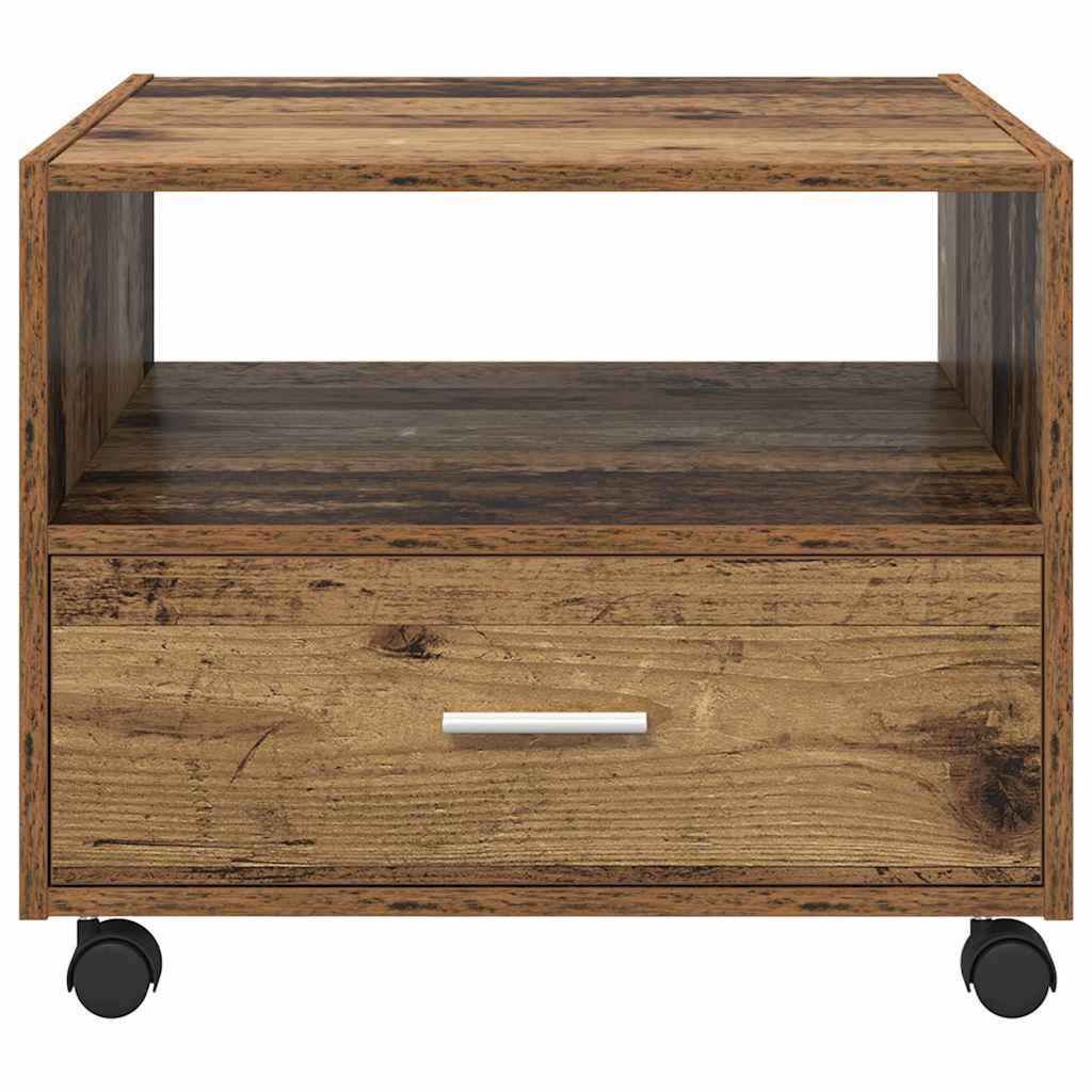 Salontafel met lade Oud Hout 55 x 55 x 45cm Bewerkt hout is nu te koop bij PeponiXL, paradijselijk wonen!