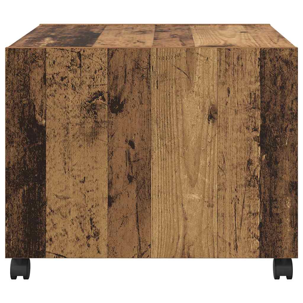 Salontafel met lade Oud Hout 55 x 55 x 45cm Bewerkt hout is nu te koop bij PeponiXL, paradijselijk wonen!