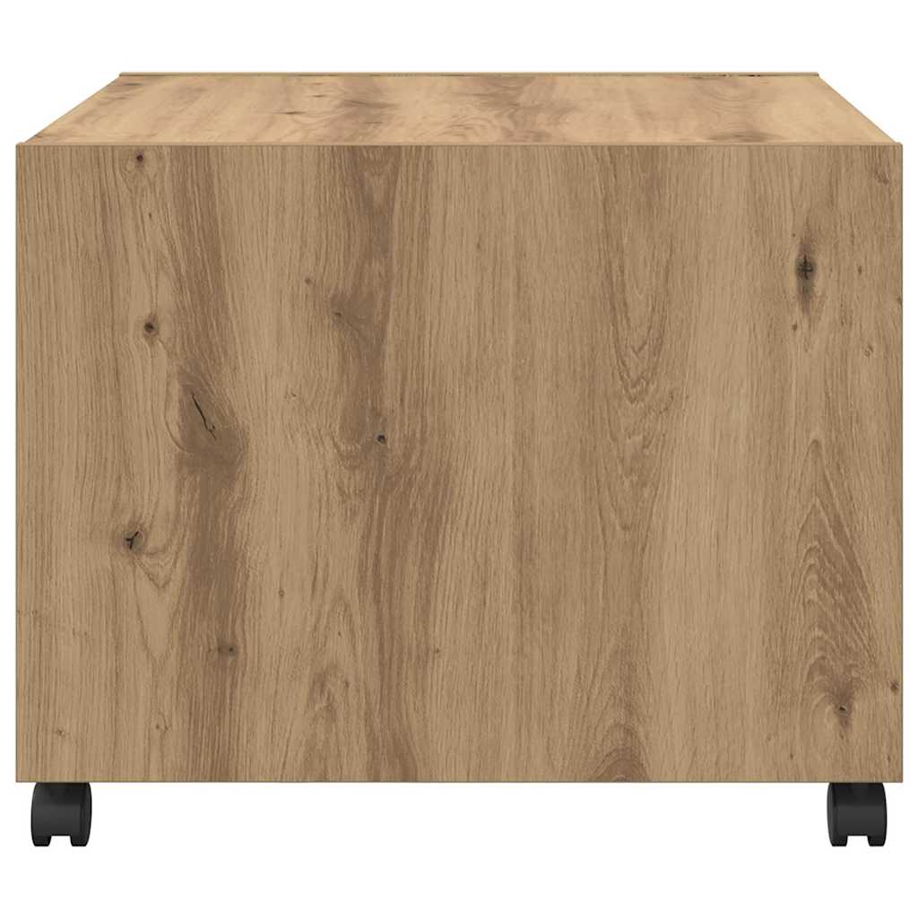 Salontafel met lade Artisan Eiken 55 x 55 x 45cm Bewerkt hout is nu te koop bij PeponiXL, paradijselijk wonen!