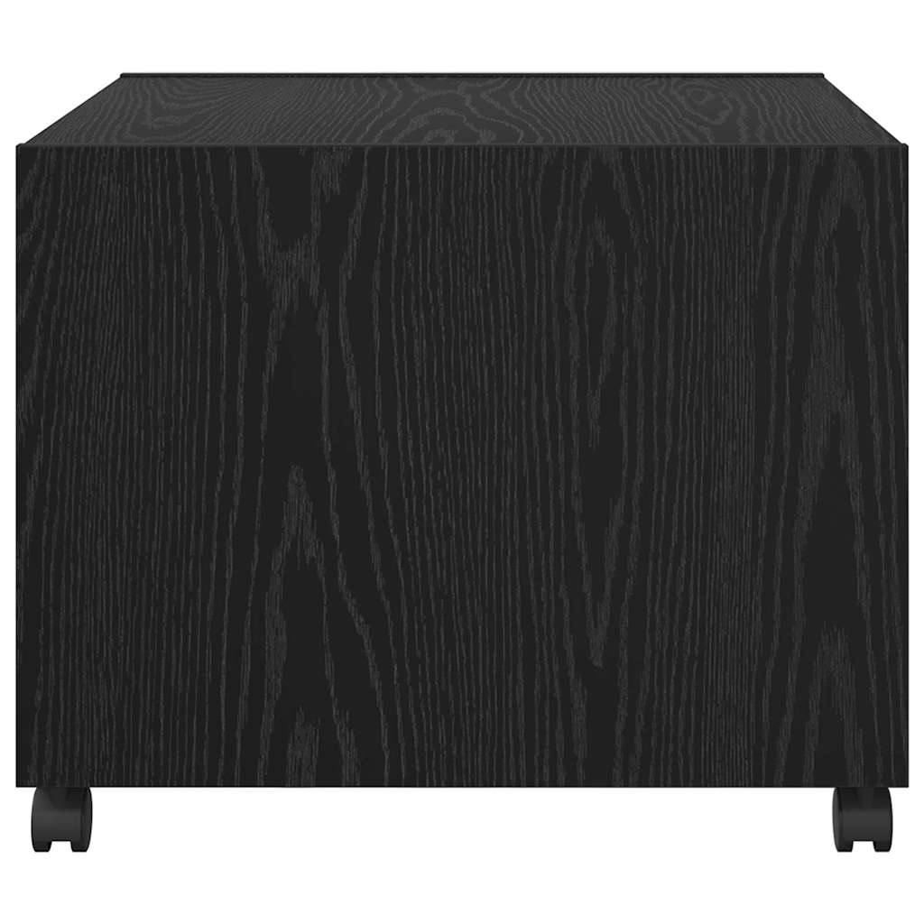 Salontafel met lade Zwart Eiken 55 x 55 x 45cm Bewerkt hout is nu te koop bij PeponiXL, paradijselijk wonen!