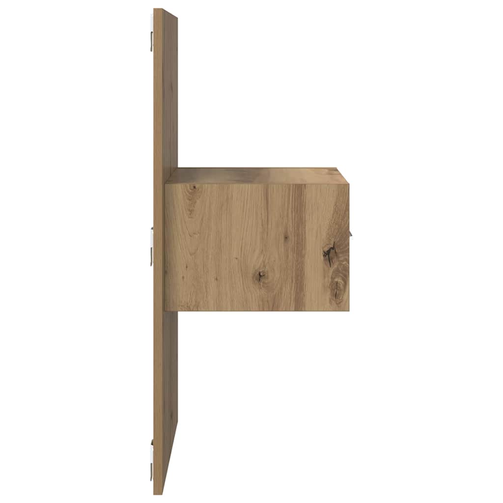Nachtkastje 2 pcs Artisan Eiken 50 x 32,5 x 80cm Bewerkt hout is nu te koop bij PeponiXL, paradijselijk wonen!