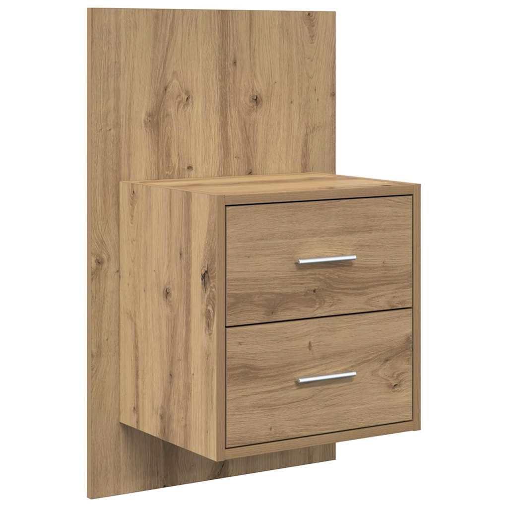 Wandkastje 2 pcs Artisan Eiken 48,5 x 32,5 x 80 cm Bewerkt hout is nu te koop bij PeponiXL, paradijselijk wonen!