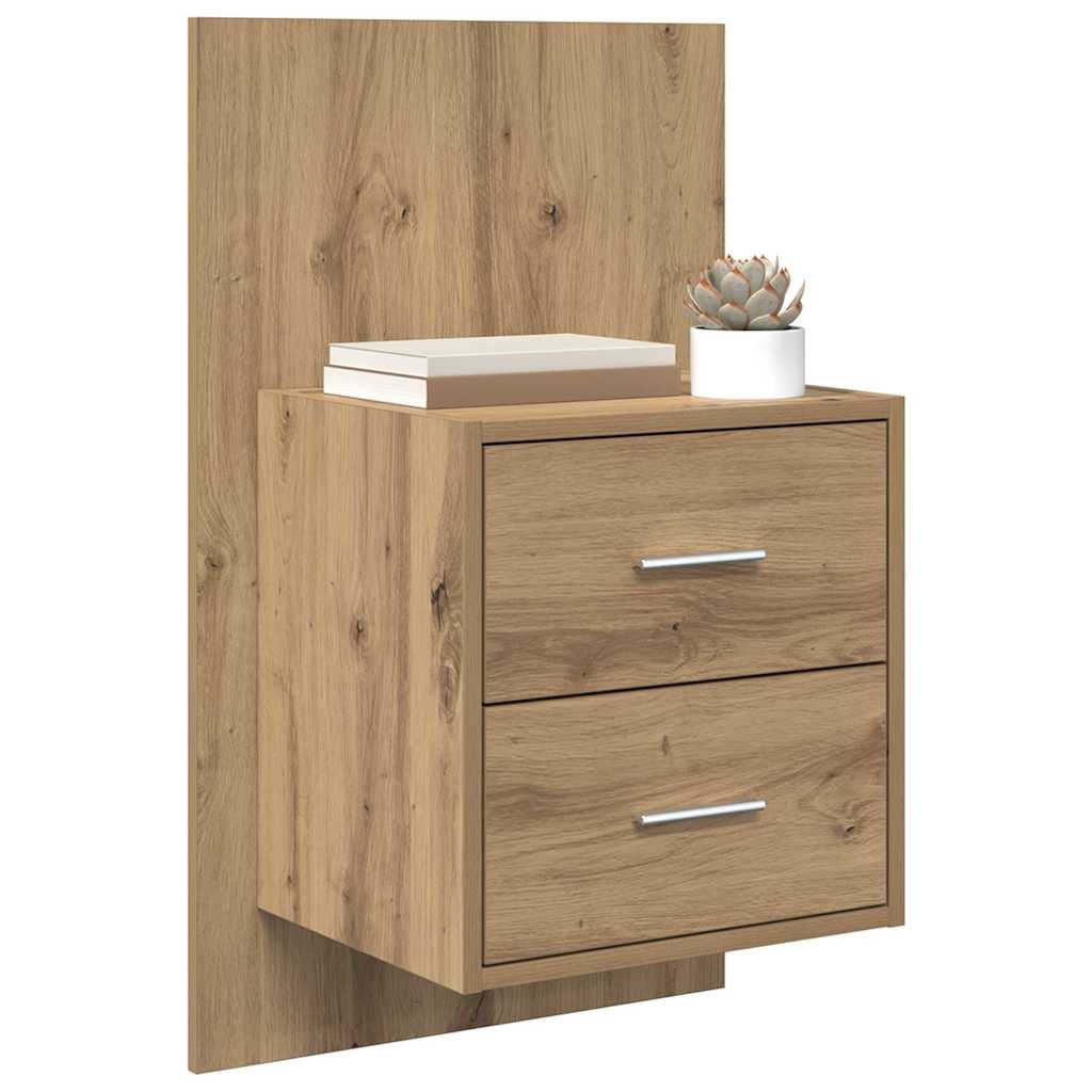 Wandkastje 2 pcs Artisan Eiken 48,5 x 32,5 x 80 cm Bewerkt hout is nu te koop bij PeponiXL, paradijselijk wonen!