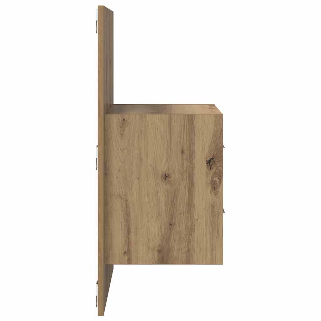 Wandkastje 2 pcs Artisan Eiken 48,5 x 32,5 x 80 cm Bewerkt hout is nu te koop bij PeponiXL, paradijselijk wonen!