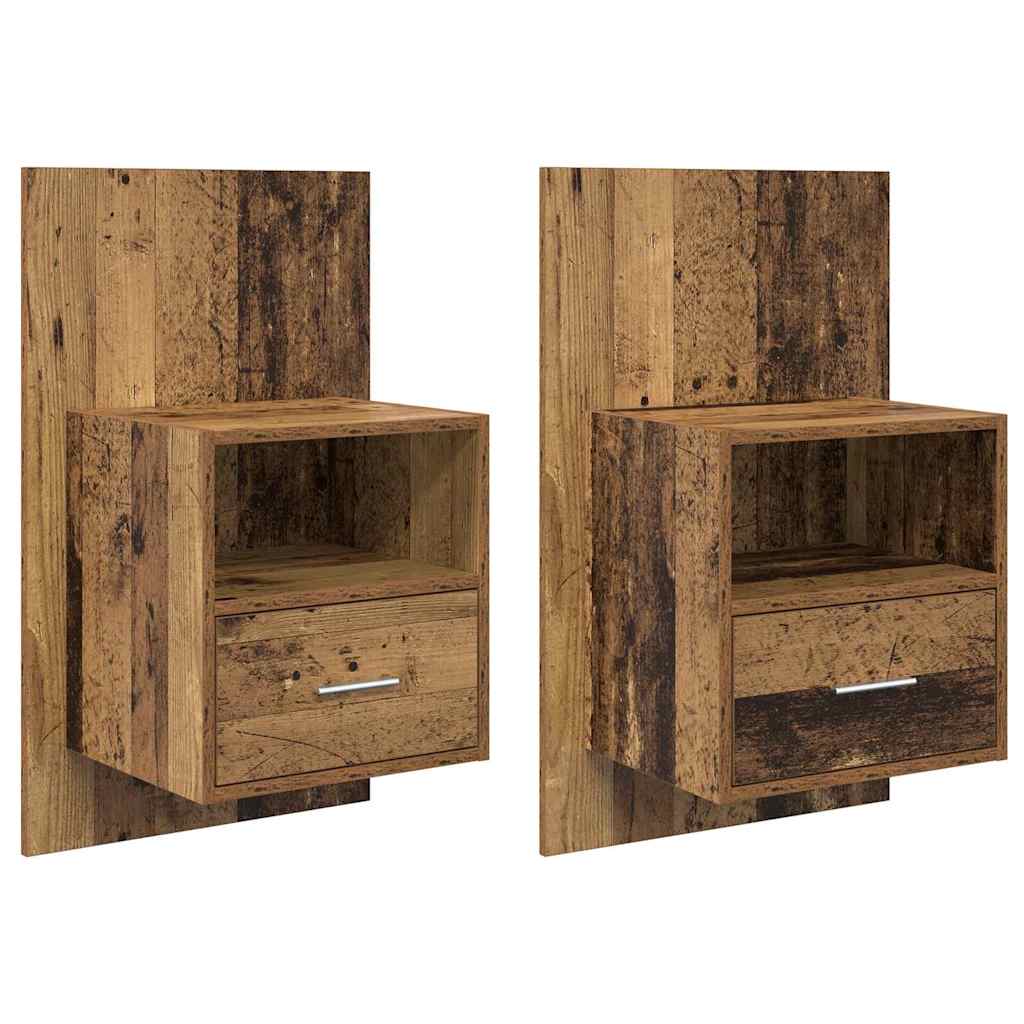 Nachtkastje 2 pcs Oudhout 50 x 32,5 x 80cm Bewerkt hout is nu te koop bij PeponiXL, paradijselijk wonen!