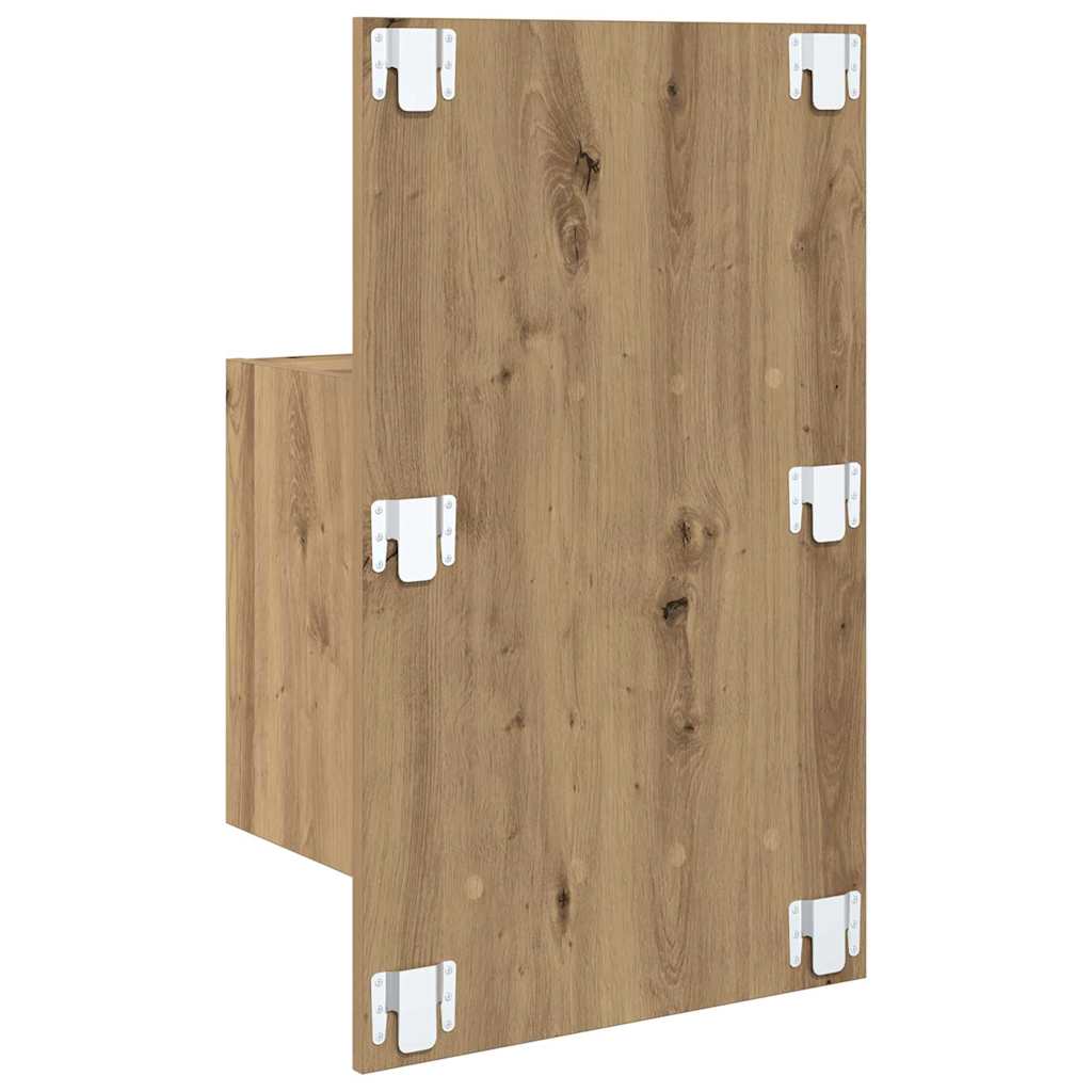 Nachtkastje 2 pcs Artisan Eiken 50 x 32,5 x 80cm Bewerkt hout is nu te koop bij PeponiXL, paradijselijk wonen!