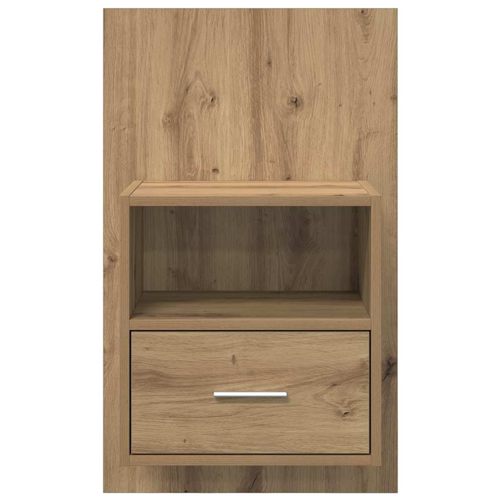 Nachtkastje 2 pcs Artisan Eiken 50 x 32,5 x 80cm Bewerkt hout is nu te koop bij PeponiXL, paradijselijk wonen!