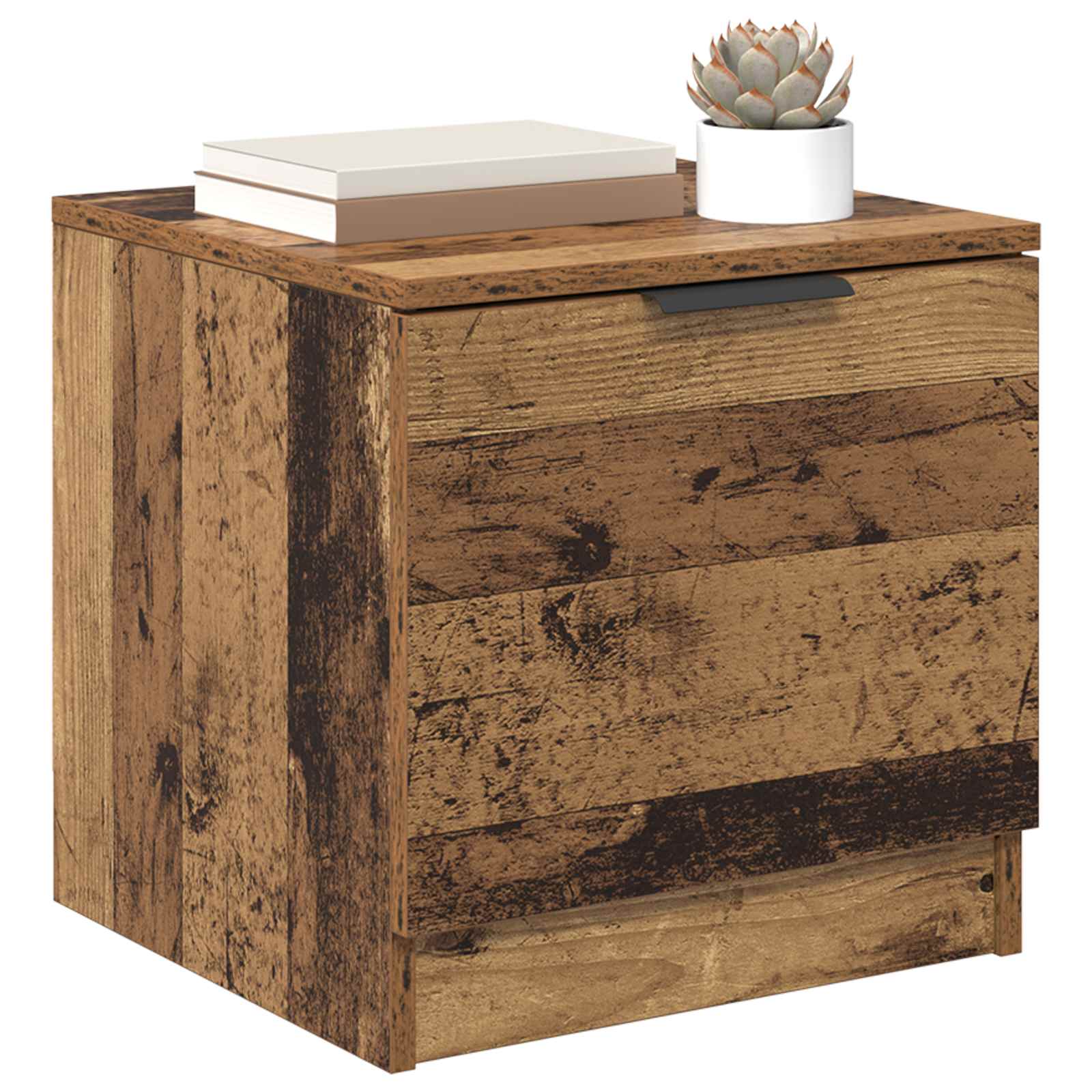 Bed kast met lade 2 pcs Oudhout 40 x 39 x 40cm Bewerkt hout is nu te koop bij PeponiXL, paradijselijk wonen!