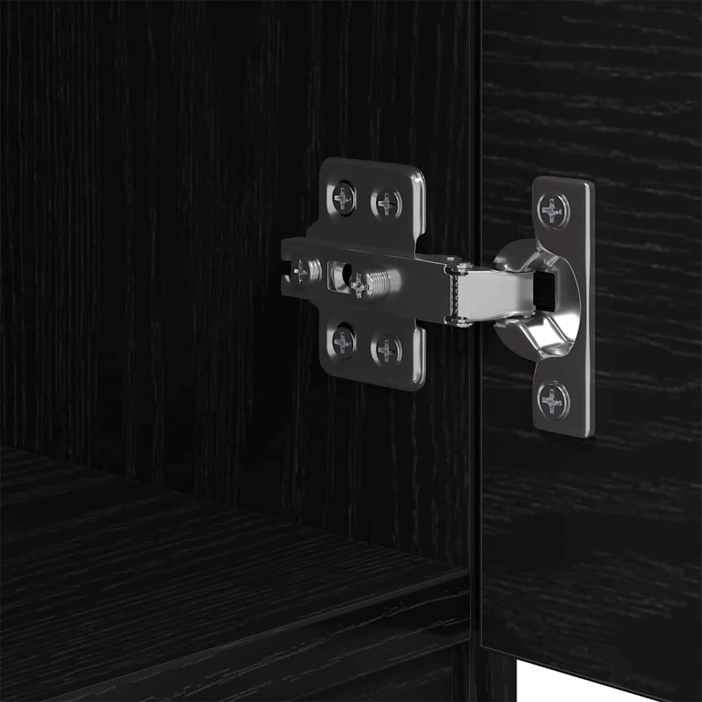 Bed kast met lade 2 pcs Zwart Eiken 40 x 39 x 40cm Bewerkt hout is nu te koop bij PeponiXL, paradijselijk wonen!