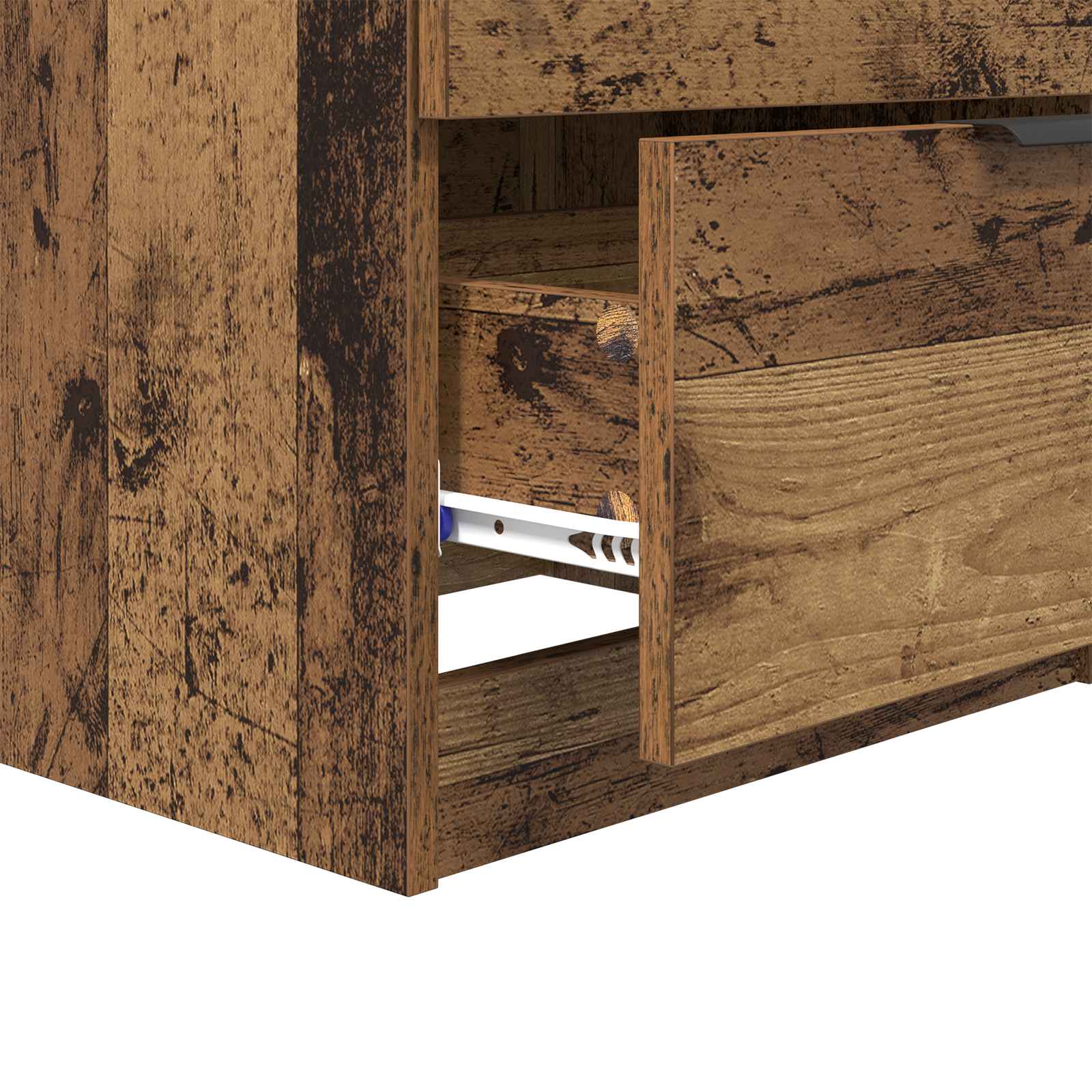 Nachtkastje met lade 2 pcs Oudhout 45 x 39 x 50cm Bewerkt hout is nu te koop bij PeponiXL, paradijselijk wonen!