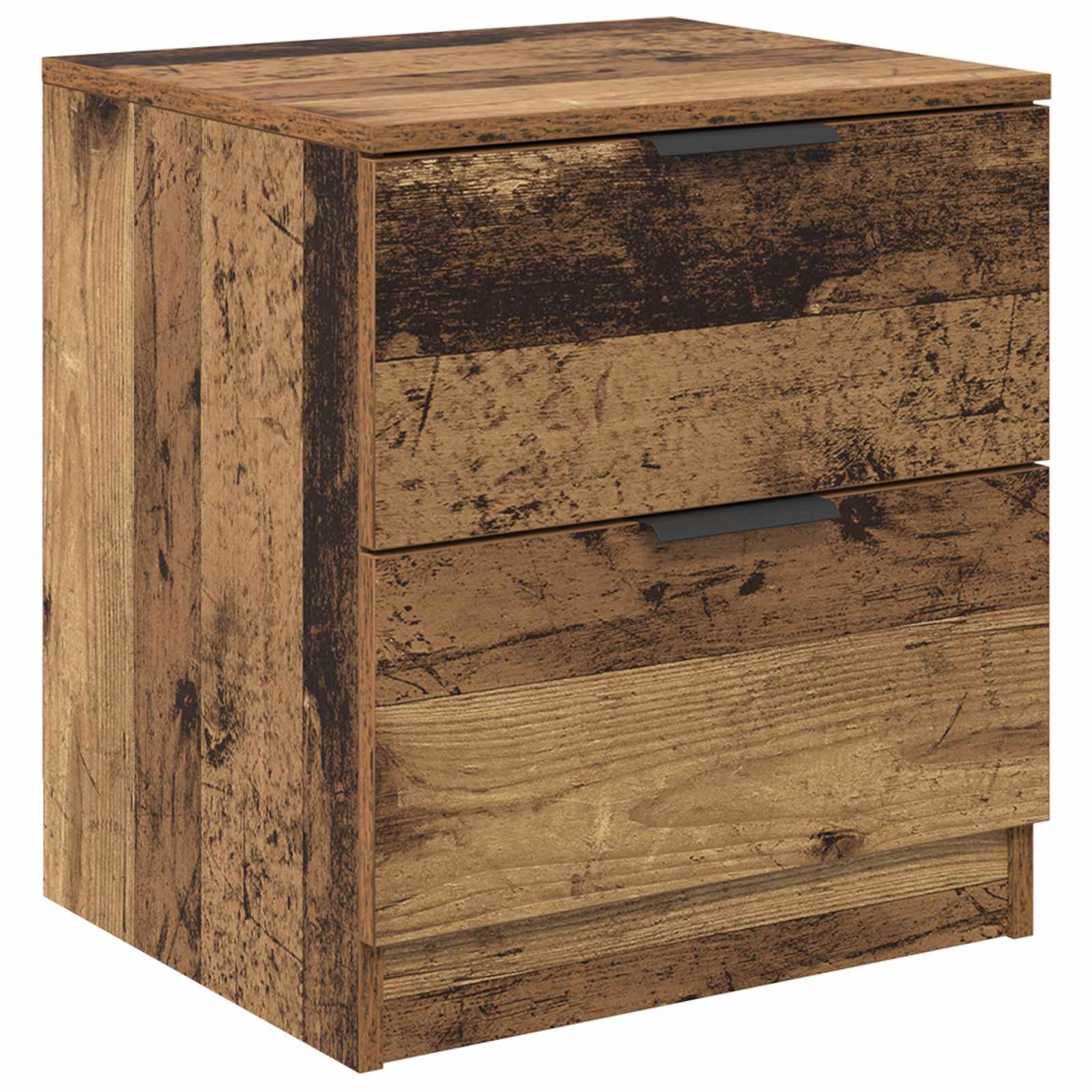 Nachtkastje met lade 2 pcs Oudhout 45 x 39 x 50cm Bewerkt hout is nu te koop bij PeponiXL, paradijselijk wonen!