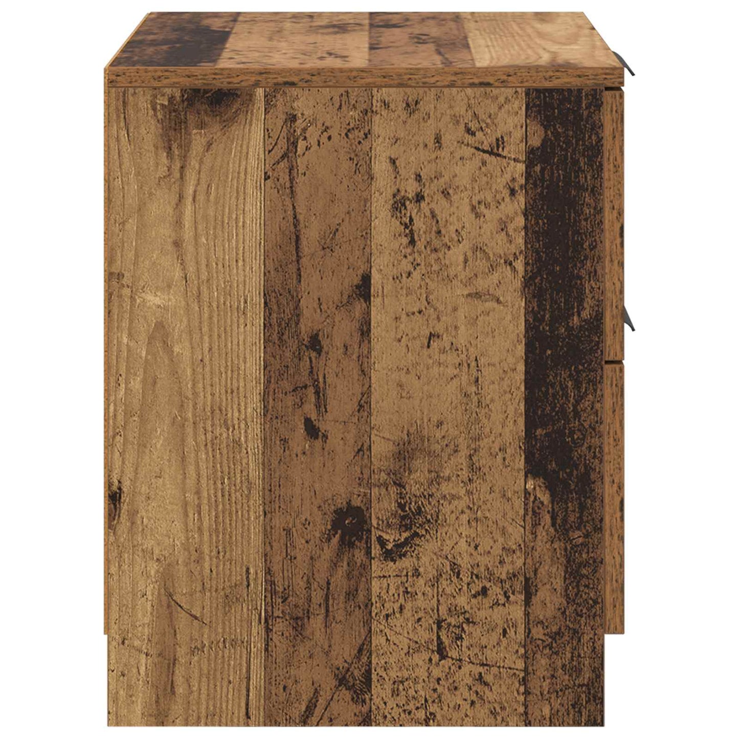 Nachtkastje met lade 2 pcs Oudhout 45 x 39 x 50cm Bewerkt hout is nu te koop bij PeponiXL, paradijselijk wonen!