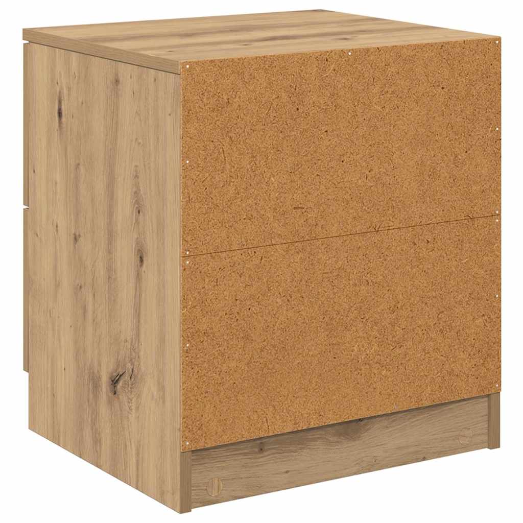 Nachtkastje 2 pcs Artisan Eiken 45 x 39 x 50cm Bewerkt hout is nu te koop bij PeponiXL, paradijselijk wonen!