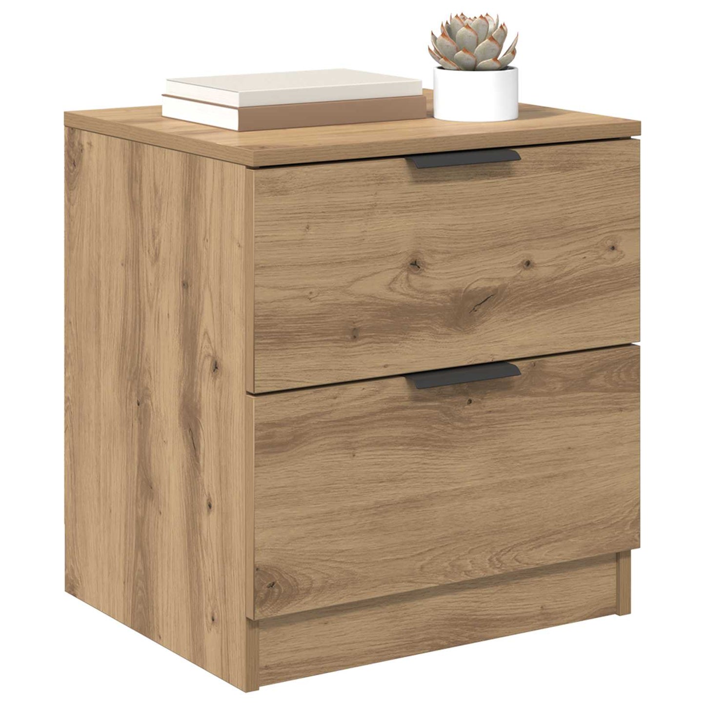 Nachtkastje 2 pcs Artisan Eiken 45 x 39 x 50cm Bewerkt hout is nu te koop bij PeponiXL, paradijselijk wonen!