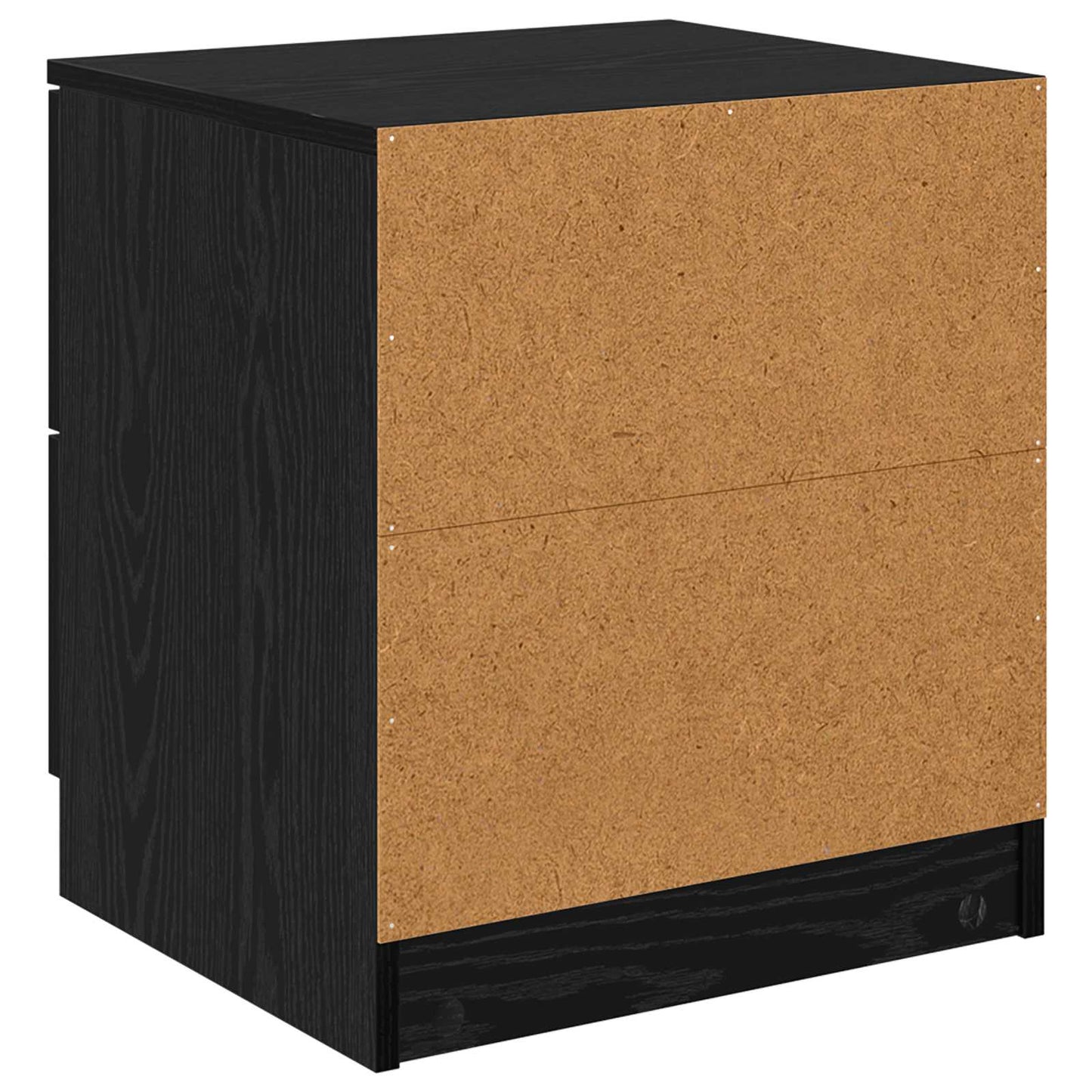 Nachtkastje 2 pcs Zwart Eiken 45 x 39 x 50cm Bewerkt hout is nu te koop bij PeponiXL, paradijselijk wonen!