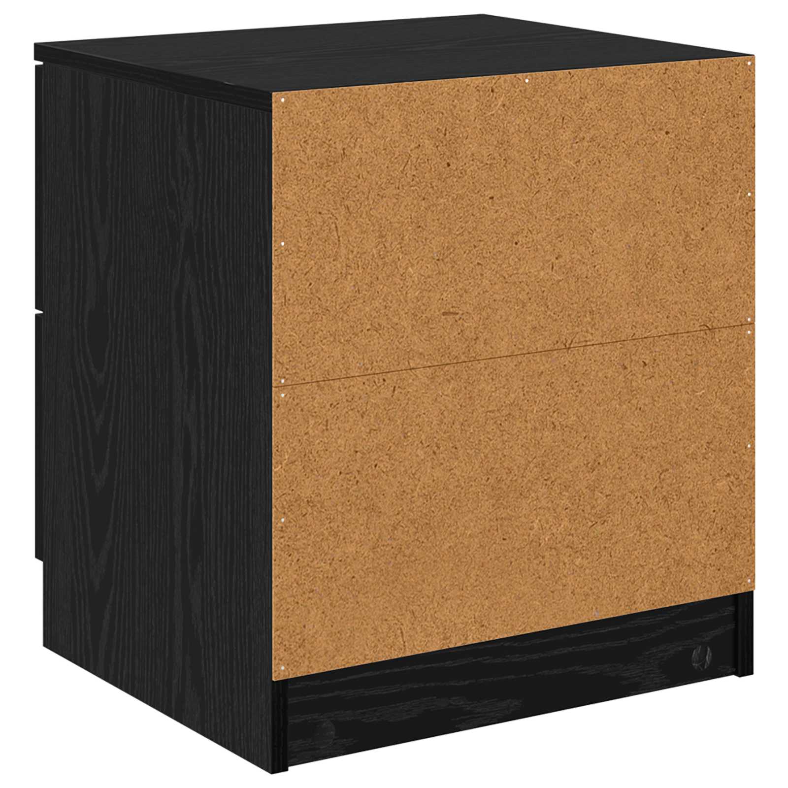 Nachtkastje 2 pcs Zwart Eiken 45 x 39 x 50cm Bewerkt hout is nu te koop bij PeponiXL, paradijselijk wonen!