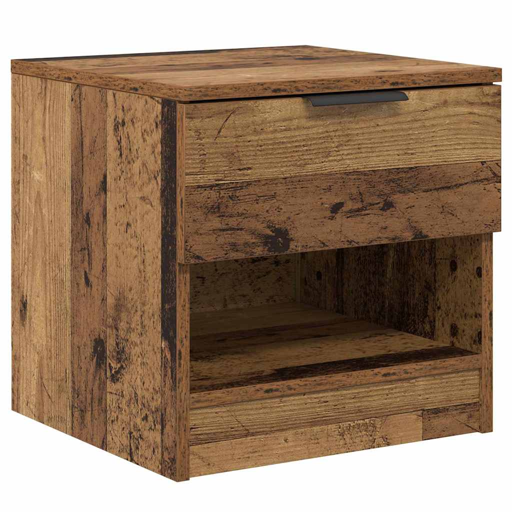 Bed kast met lade 2 pcs Oudhout 40 x 39 x 40cm Bewerkt hout is nu te koop bij PeponiXL, paradijselijk wonen!